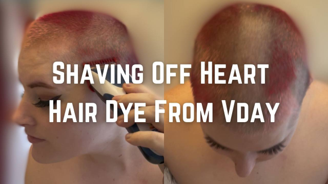 Topless Shaving Off Valentines Hair Dye video from Phoenix Bates
