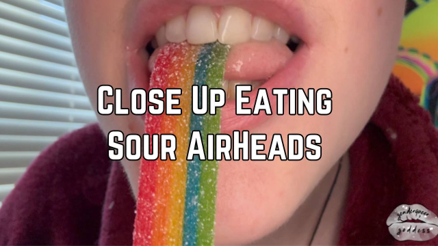 Up Close Eating Airhead Extremes video from Phoenix Bates