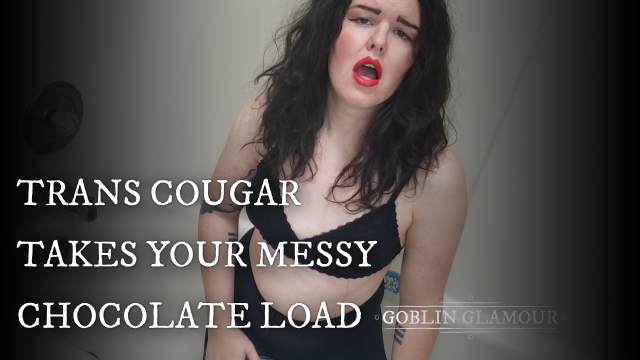 Sophisticated Trans Cougar Takes Your Messy Chocolate Load in the Bath video from