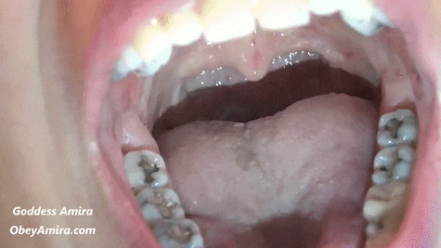 Teeth and Tongue Exploration video from Goddess Amira
