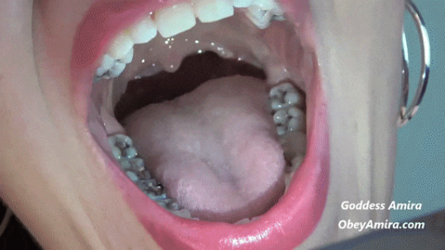 Uvula Tease video from Goddess Amira