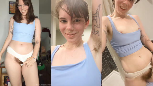 Sweaty Hairy Girl Hot Yoga Before + After video from Penelope