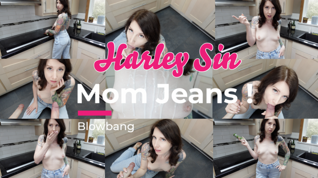 Mom Jeans Blowbang video from Harley Sin