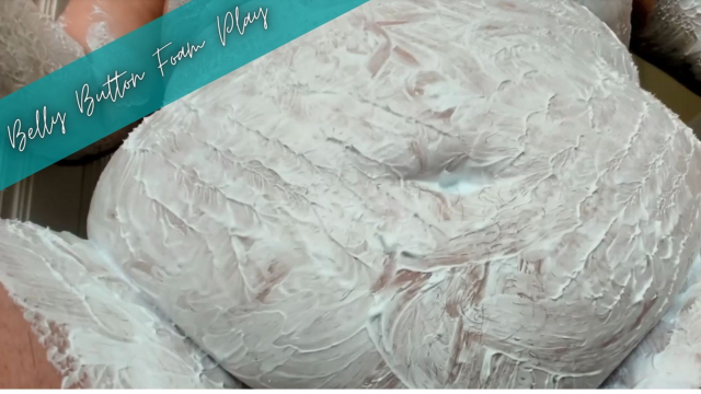 Shaving Cream BBW Belly Button Play MP4 video from Harlow Golde