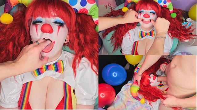 Clown Mouth Fetish plus ASMR Blowjob video from Honkers