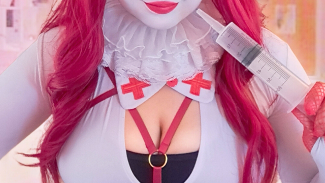 Clown Nurse Takes A Milk Sample video from