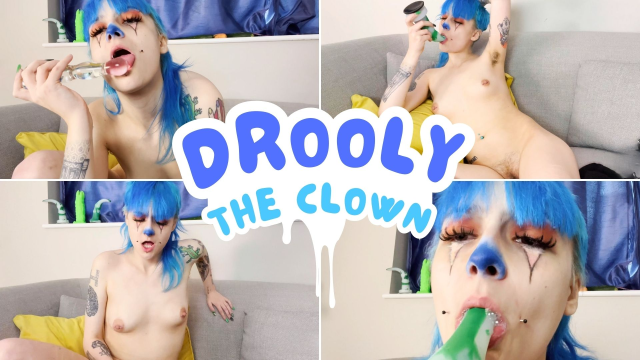 Drooly the Clown (spit bubbles and tears) video from Honkers