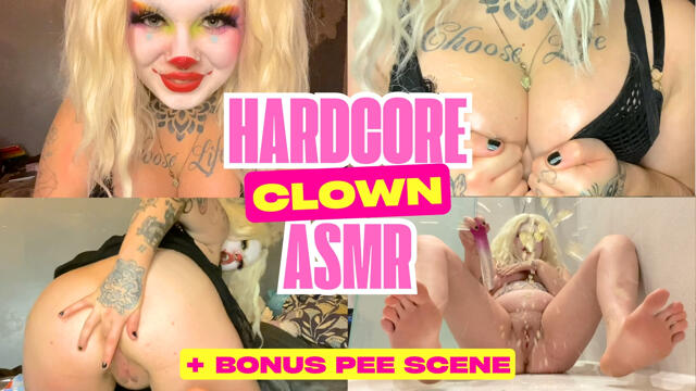 Hardcore Clown ASMR Anal Play, Pee, Dildo, Feet video from Honkers