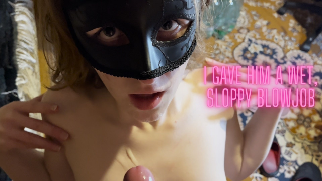 Blowjob for a friend on his birthday video from HotRedWildcat