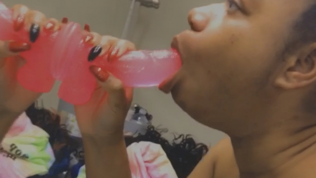 Sucking my dildo video from Jassi