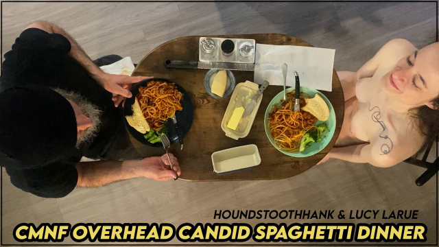 CMNF Overhead Candid Spaghetti Dinner video from HoundstoothHank