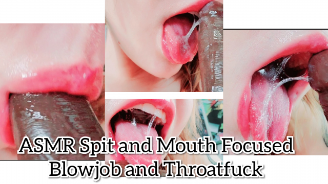 ASMR Spit and Mouth Focused Blowjob and Throatfuck video from Invadernoodles