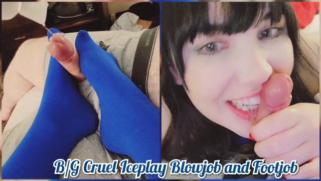 B/G Cruel Iceplay Blowjob and Footjob video from Invadernoodles