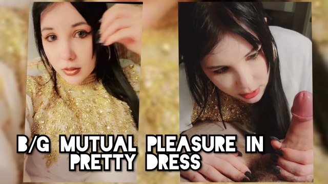 B/G mutual pleasure in pretty dress video from Invadernoodles