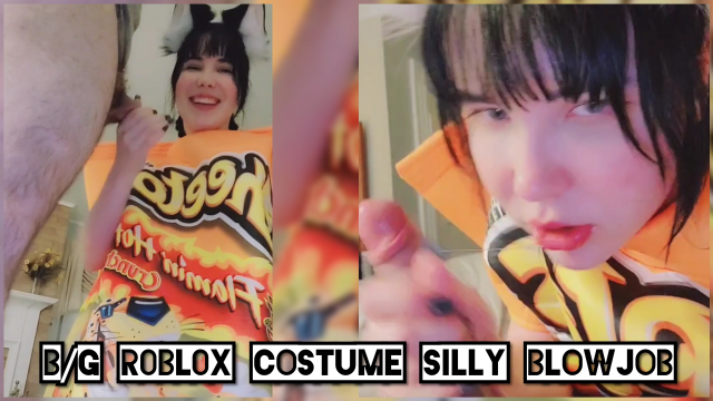 B/G R0bl0x Costume Silly Blowjob video from Invadernoodles