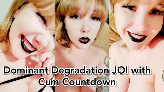 Dominant Degradation JOI with Cum Countdown video from Invadernoodles