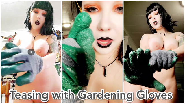 Goth Teasing in Gardening Gloves video from Invadernoodles