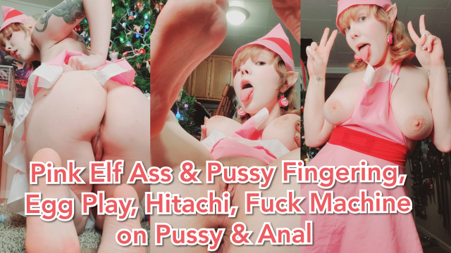 Pink Elf Ass & Pussy Fingering, Egg Play, Hitachi, Fuck Machine on Pussy & Anal video from Invadernoodles