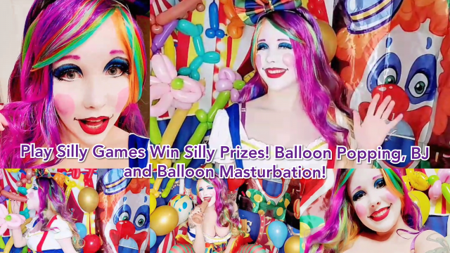 Play Silly Games Win Silly Prizes! Balloon Popping, BJ and Balloon Masturbation! video from Invadernoodles