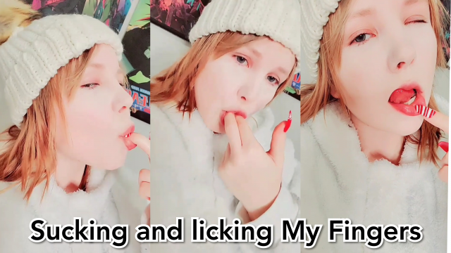 Sucking and licking My Fingers video from Invadernoodles