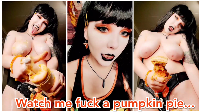 Watch me fuck a Pumpkin Pie... and Myself Spooky Goth video from Invadernoodles