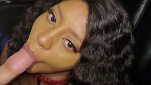 Interracial POV BJ & Creampie video