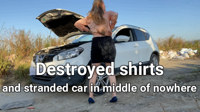 Destryed clothes and stranded car video from Iviroses