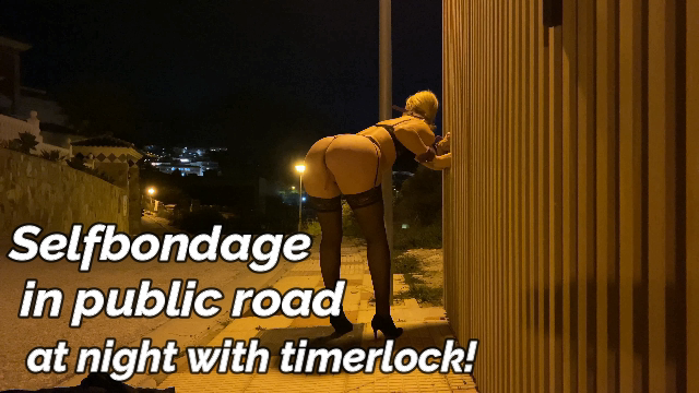 Selfbondage in public 6: timerlock at night video from Iviroses