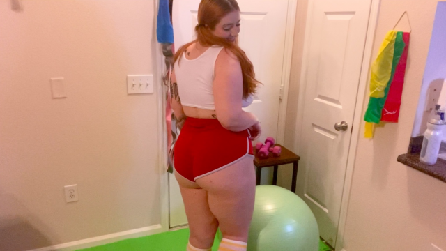 Curvy Athletic Slut at the Gym Stretches and Gives you a Blow Job video from Ivy De La Courte