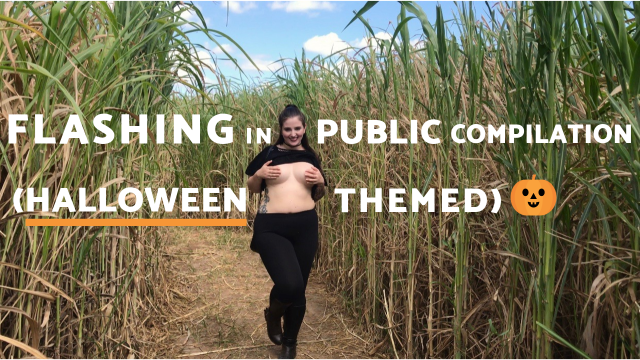 Public Flashing Compilation- Halloween video from Ivy De La Courte