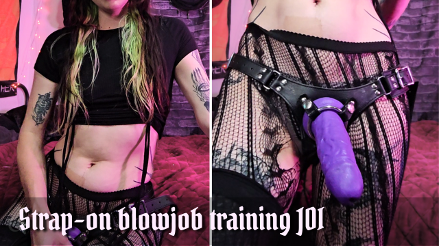 Strap-on blowjob POV | Gentle femdom JOI video from Jade Wraith