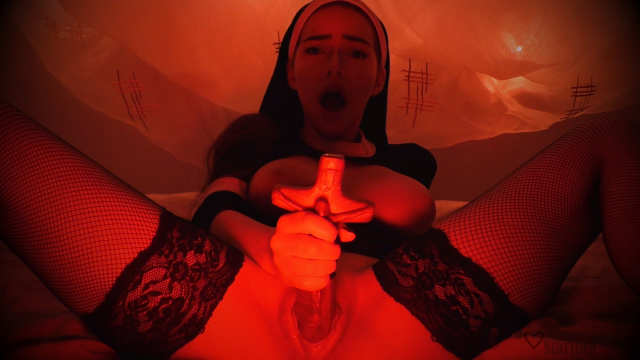 Easter Nun Blasphemy Crucifix Fuck video from Jessica Starling