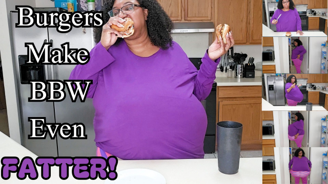 Burgers Make BBW Even Fatter HD video from Josie Kiss