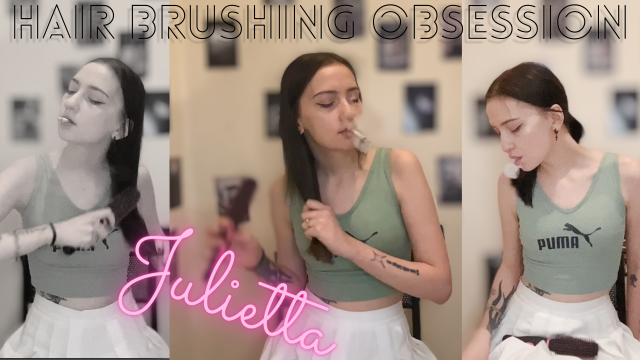 Hair Brushing Obsession Main Angle video from Karina Smoking