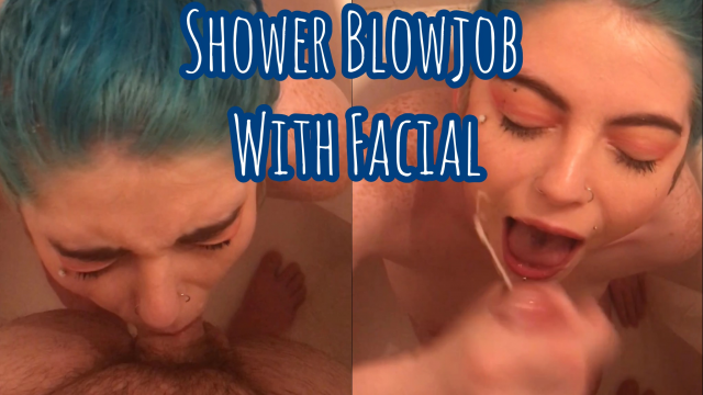 Shower Blow Job With Facial video from Katherine Pine