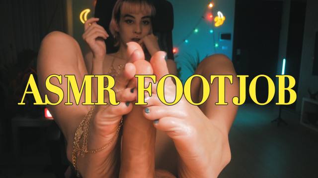 ASMR Footjob massage video from Kathy
