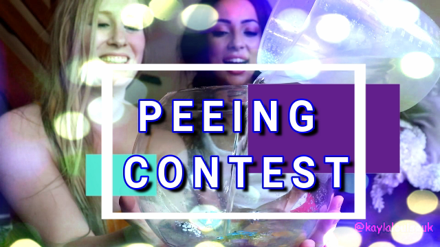 Peeing Contest with Satine Spark video from Kayla Louise