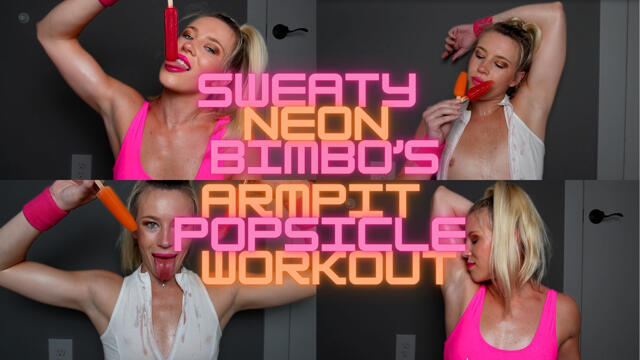 Sweaty Neon Bimbo's Armpit Popsicle Workout video from Keeks