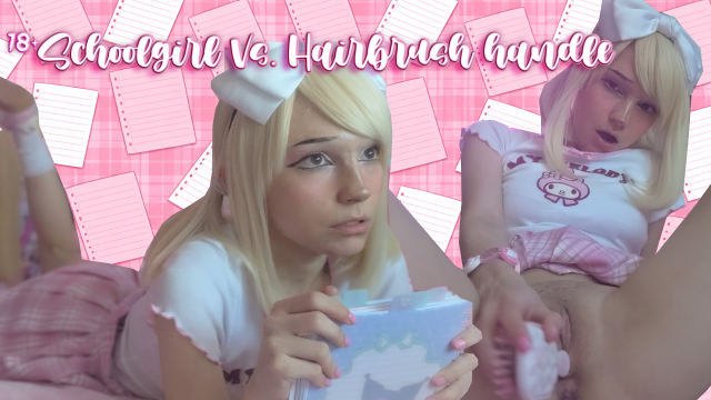 Horny 18+ Schoolgirl Vs Hairbrush video from Krissi