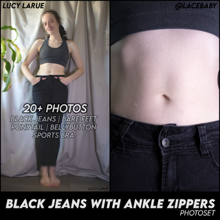 Black Jeans with Ankle Zippers Photoset photo gallery by Lucy LaRue