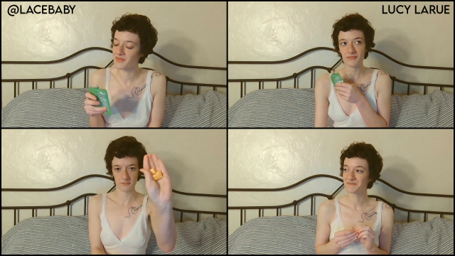 Camgirl Eats Applesauce and Cheese No Sound video from Lucy LaRue