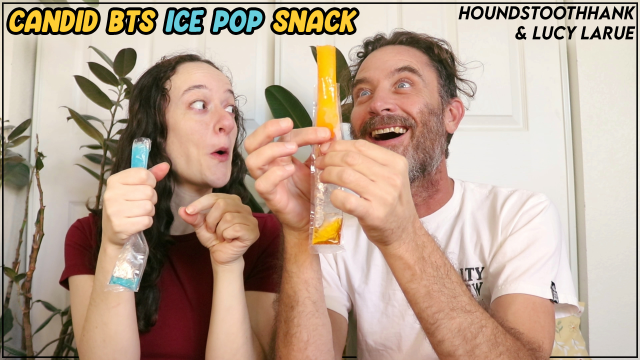 Candid BTS Ice Pop Snack with Hank video from Lucy LaRue
