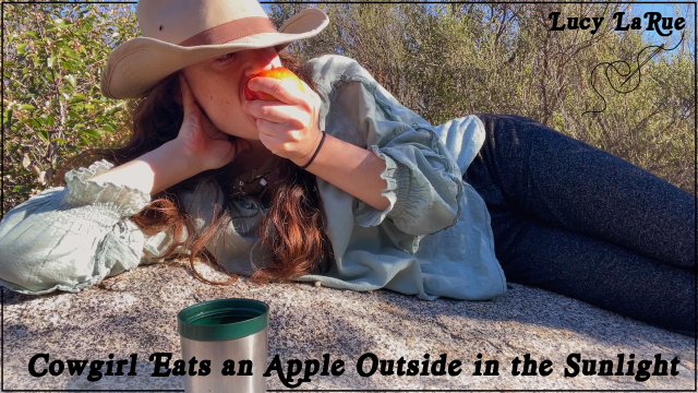 Cowgirl Eats an Apple Outside in the Sunlight video from Lucy LaRue