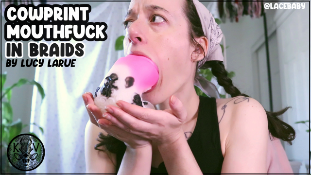 Cowprint Mouthfuck in Braids video from Lucy LaRue