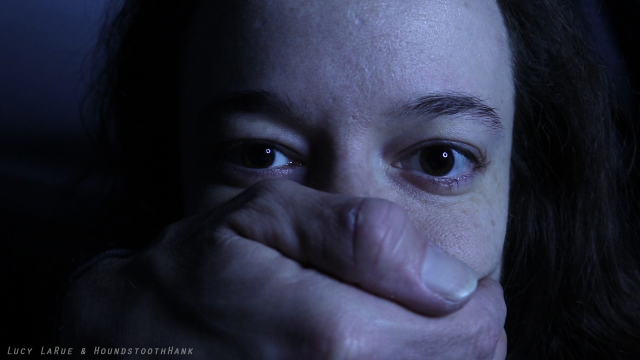 Hand Over Mouth Staring Fetish with HoundstoothHank video from Lucy LaRue