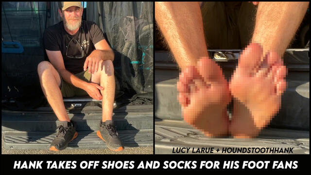 Hank Takes Off Shoes And Socks For His Foot Fans video from Lucy LaRue