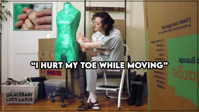 I Hurt My Toe While Moving video from Lucy LaRue