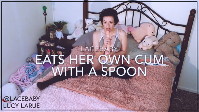 Lucy Eats Her Own Cum With A Spoon video from Lucy LaRue