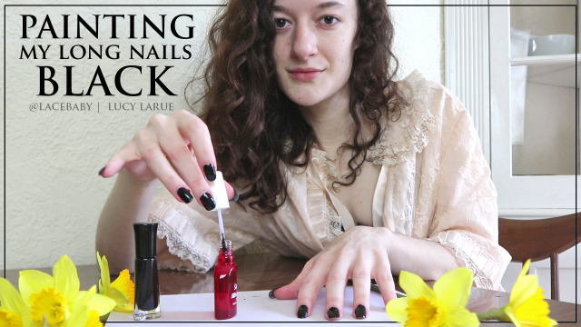 Painting My Long Nails Black video from Lucy LaRue