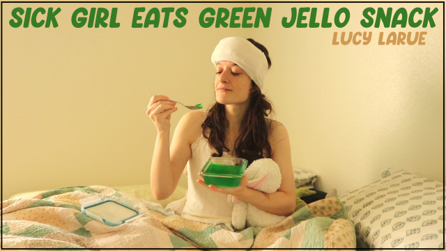 Sick Girl Eats Green Jello Snack video from Lucy LaRue